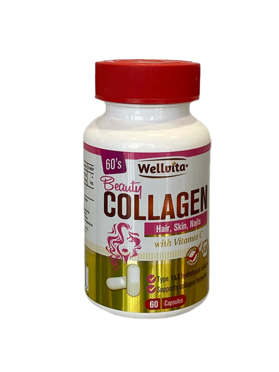 Welvita Collagen Capsules offer a convenient way to supplement your daily collagen intake.